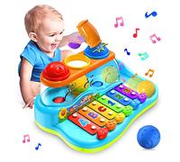 Yerloa Jouets musicaux 1 2 3 Ans Bébé Eclairer l'instrument de Musique Xylophone Clavier de Jeu pour Les bébés Cadeau pour Les garçons et Les Filles