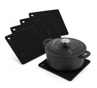 Yerozhui 4 Pièces Dessous de Plat Silicone Épais Dessous de Plat Silicone Anti-Chaleur 230°C Antidérapant Nid d'abeille pour la Cuisine, la Maison et l'Utilisation Quotidienne