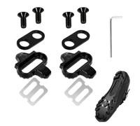 Yerozhui Crampons SPD pour chaussures de cyclisme compatibles avec les pédales Shimano SPD à 2 boulons SH51 Flotteur à 12 degrés, plaques de crampons antidérapantes en acier CrMo avec vis et rondelles