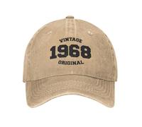 YERTYIJH Casquette de Baseball en Coton Vintage Classique pour Hommes et Femmes, Chapeau réglable, Cadeau d’Anniversaire, Printemps, 1968 Cool