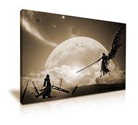 YES ART Final Fantasy 7 Sephiroth VS Cloud Impression sur toile 76 x 50 cm