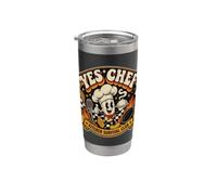 Yes Chef for Culinary Lover Kitchen Worker Humour Gobelet isotherme en acier inoxydable double paroi