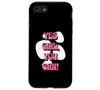 Yes Girl, You Can! | Positive Affirmations Pink pour les femmes Coque pour iPhone SE (2020) / 7 / 8