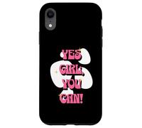 Yes Girl, You Can! | Positive Affirmations Pink pour les femmes Coque pour iPhone XR