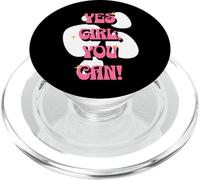 Yes Girl, You Can! | Positive Affirmations Pink pour les femmes PopSockets PopGrip pour MagSafe