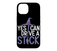 Yes I Can Drive A Stick Balai de sorcière Amusant Halloween Effrayant Coque pour iPhone 14