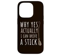 Yes I Can Drive A Stick Halloween Witch Spooky Balai Stick Coque pour iPhone 14 Pro
