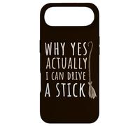 Yes I Can Drive A Stick Halloween Witch Spooky Balai Stick Coque pour iPhone Air