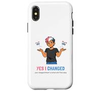 Yes I Changed Your Disappointment is Noted Trans Pride Humour Coque pour iPhone X/XS