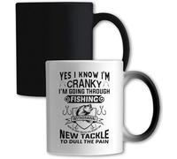 Yes I Know I'm Cranky I'm Going Through Fishing Tasse à couleur changeante Blanc
