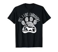 Yes I Like Labradors Lab Retriever Chiot T-Shirt Graphique avec Valeur, Homme, Noir, M