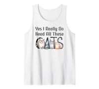 Yes I Really Do Need All These Cats Funny Cat Lovers Cat Mom Débardeur