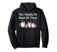 Yes I Really Do Need All These Cats Funny Cat Lovers Cat Mom Sweat à Capuche