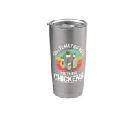 Yes I Really Do Need All These Chickens Poulets Farming Gobelet isotherme en acier inoxydable double paroi