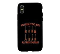 Yes I Really Need All These Guitars Musician Humour Coque pour iPhone X/XS