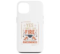 Yes I Smell Like Fire and Awesomeness Enclume de Forgeron Coque pour iPhone 13