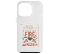 Yes I Smell Like Fire and Awesomeness Enclume de Forgeron Coque pour iPhone 13 Pro