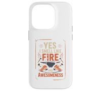 Yes I Smell Like Fire and Awesomeness Enclume de Forgeron Coque pour iPhone 14 Pro