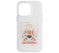 Yes I Smell Like Fire and Awesomeness Enclume de Forgeron Coque pour iPhone 14 Pro Max
