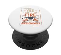 Yes I Smell Like Fire and Awesomeness Enclume de Forgeron PopSockets PopGrip Adhésif