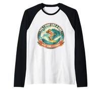 Yes I Surf Like A Girl Want Some Leçons Surfer Surf Cute Manche Raglan