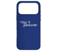 Yes I Swallow Swallowing Salive Gag Funny Joke Viral Meme Coque pour iPhone 17 Pro Max