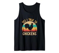 Yes I Talk to Chickens Coq Farmer Chicken Débardeur