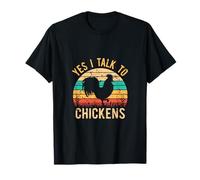 Yes I Talk to Chickens Coq Farmer Chicken T-Shirt