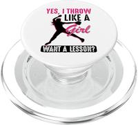 Yes, I Throw Like A Girl | Pichet Amusant Cadeau Softball PopSockets PopGrip pour MagSafe