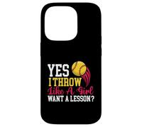 Yes I Throw Like A Girl - Softball Lover Softballer Coque pour iPhone 14 Pro