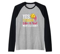 Yes I Throw Like A Girl - Softball Lover Softballer Manche Raglan