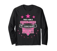 Yes I'm A Superhero Nom de Code Mimi Funny Mother's Day Manche Longue