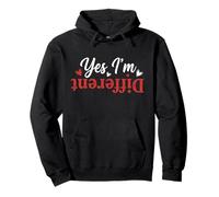 Yes I'm Different Typographie rétro Vieilli Sweat à Capuche