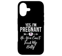 Yes I'm Pregnant No, You Can't Touch My Belly Baby Shower Coque pour iPhone 17