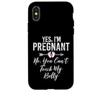 Yes I'm Pregnant No, You Can't Touch My Belly Baby Shower Coque pour iPhone X/XS