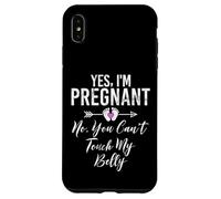 Yes I'm Pregnant No, You Can't Touch My Belly Baby Shower Coque pour iPhone XS Max