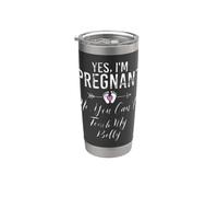Yes I'm Pregnant No, You Can't Touch My Belly Baby Shower Gobelet isotherme en acier inoxydable double paroi