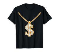 Yes I'm Rich, Elegant Hip Hop Cool Necklace with Dollar T-Shirt