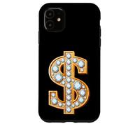Yes I'm Rich, Elegant Hip Hop Golden Dollar Sign Graphic Coque pour iPhone 11