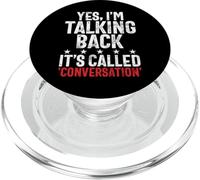 Yes I'm Talking Back. It's Called Conversation Teenager PopSockets PopGrip pour MagSafe