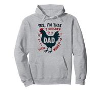 Yes I'm That Chicken Dad Guess What Butt Humour for Fathers Sweat à Capuche, Unisexe pour Adultes, Gris Chiné, S