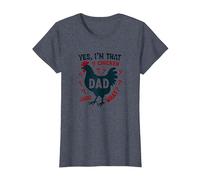 Yes I'm That Chicken Dad Guess What Butt Humour for Fathers T-Shirt, Femme, Bleu Chiné, XXL