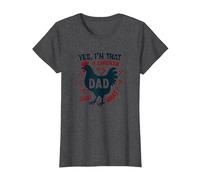 Yes I'm That Chicken Dad Guess What Butt Humour for Fathers T-Shirt, Femme, Chiné Foncé, S