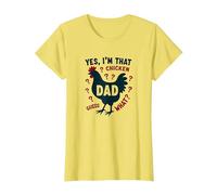 Yes I'm That Chicken Dad Guess What Butt Humour for Fathers T-Shirt, Femme, Citron, XS