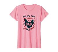 Yes I'm That Chicken Dad Guess What Butt Humour for Fathers T-Shirt, Femme, Rose, XL
