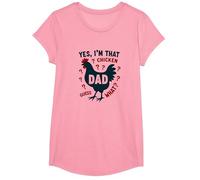 Yes I'm That Chicken Dad Guess What Butt Humour for Fathers T-Shirt, Fille, Rose, S