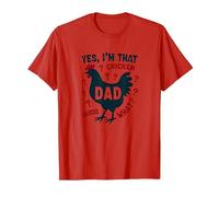 Yes I'm That Chicken Dad Guess What Butt Humour for Fathers T-Shirt, Homme, Rouge, S