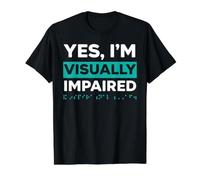 Yes I'm Visually Discounted Braille Blind Awareness Vision T-Shirt Graphique avec Valeur, Homme, Noir, XL