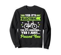 Yes It's Electric E-Bike Ebike Electric Bike Lovers Sweatshirt