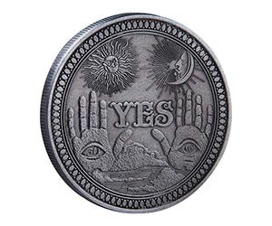 YES/NO Pièce de décision de lettre, Oui Non, Défi, Décoration de pièces de monnaie